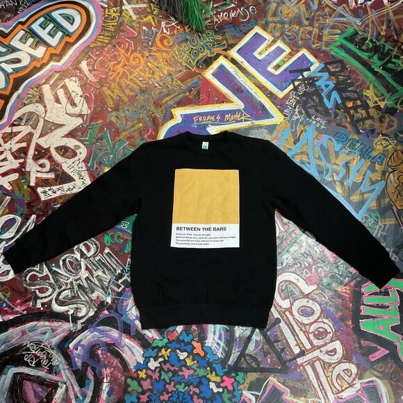 Elliott Smith “Between the Bars” Crewneck - Yellow Minimalist Graphic, Size S - Picture 1 of 7